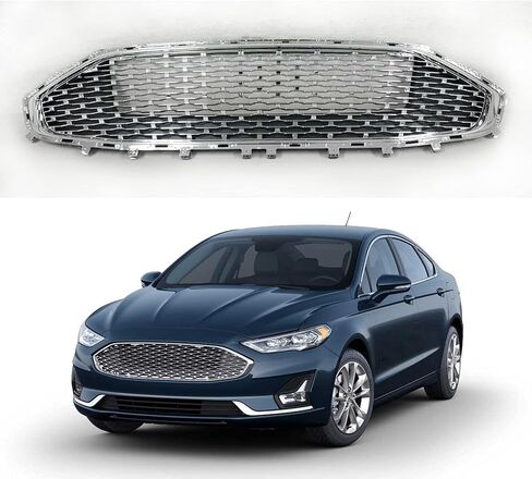 SINLEYON Front Bumper Grille Chrome Hood Upper Honeycomb Replacement for 2019 2020 Fusion L6 in Saudi Arabia