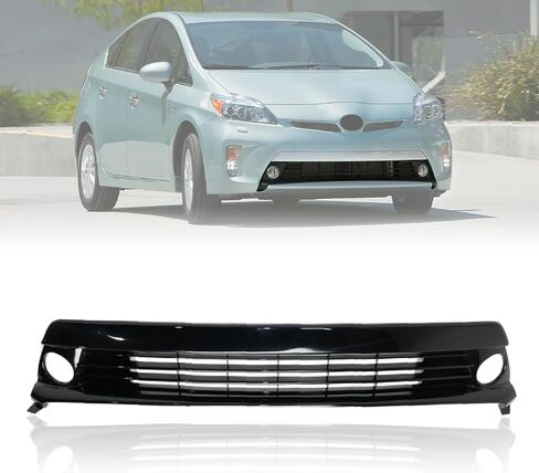 CarPartsDepot Bumper Grille Grill Compatible With TOYOTA Prius 2004-2009 Front Lower Center Black Plastic 5311147010 TO1036112 in Saudi Arabia