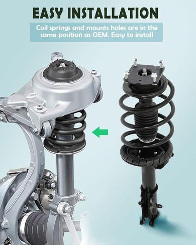 SCITOO Front Pair Strut & Spring Complete Assembly fit for Ford for Mustang 2011-2014 Complete Struts 172540 in Saudi Arabia