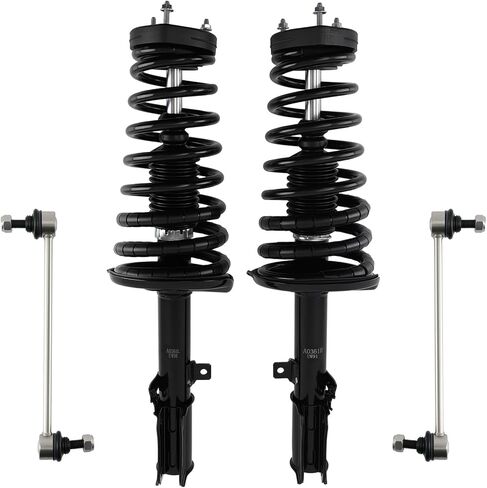 maxpeedingrods 171492 171493 K90345 دعامة خلفية ووصلة قضيب Sway لسيارة Toyota Camry Lexus ES300 2002-2003، 4 قطع دعامة ممتصة للصدمات مع مجموعة وصلة زنبركية ملفوفة in Saudi Arabia