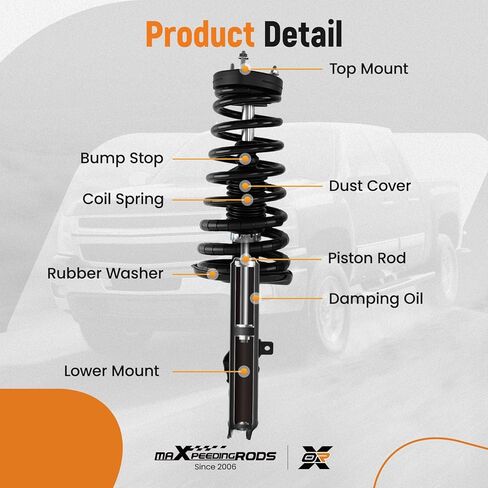 maxpeedingrods 171492 171493 K90345 دعامة خلفية ووصلة قضيب Sway لسيارة Toyota Camry Lexus ES300 2002-2003، 4 قطع دعامة ممتصة للصدمات مع مجموعة وصلة زنبركية ملفوفة in Saudi Arabia