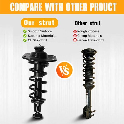مجموعات الدعامات الخلفية مع استبدال ممتص الصدمات الزنبركي الملفوف لسيارة شيفروليه كامارو 2011-2015 3.6L V6 273029L 273029R (مجموعة من 2) in Kuwait