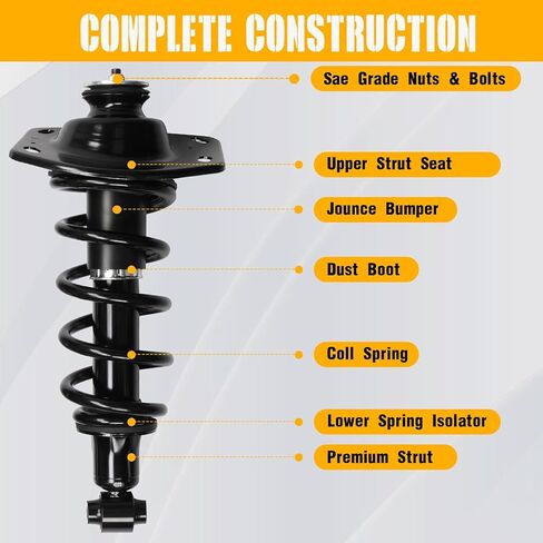 مجموعات الدعامات الخلفية مع استبدال ممتص الصدمات الزنبركي الملفوف لسيارة شيفروليه كامارو 2011-2015 3.6L V6 273029L 273029R (مجموعة من 2) in Kuwait