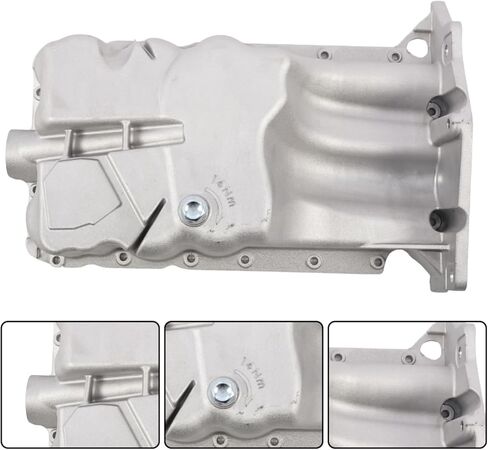 264-378 Engine Oil Pan Sump with Drain Plug Compatible with Cruze Trax Sonic Encore 2011-2021 L4 1.4T Turbo Replace 264378 55573111 55580513 25196122 in Saudi Arabia