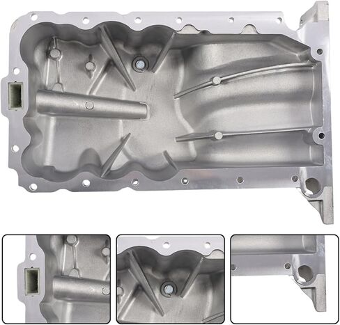 264-378 Engine Oil Pan Sump with Drain Plug Compatible with Cruze Trax Sonic Encore 2011-2021 L4 1.4T Turbo Replace 264378 55573111 55580513 25196122 in Saudi Arabia