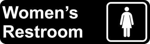 StickerTalk Womans Restroom Magnet, 10 inches by 3 inches in Saudi Arabia