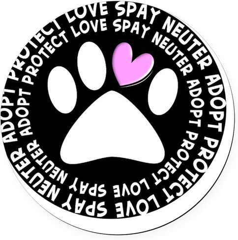 CafePress Spay Neuter يعتمد شاشة عرض مغناطيسية مستديرة الشكل بيضاوية سوداء مقاس 5.5 بوصة in Saudi Arabia