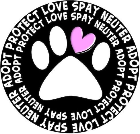 CafePress Spay Neuter يعتمد شاشة عرض مغناطيسية مستديرة الشكل بيضاوية سوداء مقاس 5.5 بوصة in Saudi Arabia