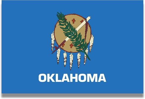 Magnet Me Up Oklahoma US State Flag Magnet Decal, 4x6 Inches, Heavy Duty Automotive Magnet for Car, Truck SUV, Any Other Magnetic Surface, Collectible Souvenir, Show Your State Pride, Crafted in USA in Saudi Arabia