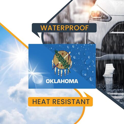 ملصق مغناطيسي Magnet Me Up Oklahoma بعلم دولة الولايات المتحدة الأمريكية، 4 × 6 بوصات، مغناطيس سيارات عالي التحمل للسيارة، شاحنة الدفع الرباعي، أي سطح مغناطيسي آخر، تذكار قابل للجمع، أظهر فخرك بولايتك، مصنوع في الولايات المتحدة الأمريكية in Kuwait