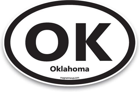 ملصق مغناطيسي Magnet Me Up Oklahoma بعلم دولة الولايات المتحدة الأمريكية، 4 × 6 بوصات، مغناطيس سيارات عالي التحمل للسيارة، شاحنة الدفع الرباعي، أي سطح مغناطيسي آخر، تذكار قابل للجمع، أظهر فخرك بولايتك، مصنوع في الولايات المتحدة الأمريكية in Kuwait