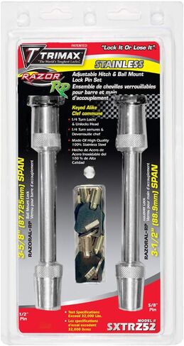 Trimax SXT5 Premium 100% Stainless Steel 5/8" Class V Extended Receiver Lock (3-1/2 Inch Span) in Saudi Arabia