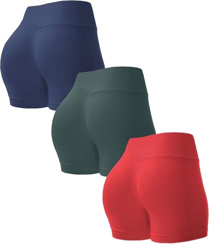 UG Active 3 Pack 3.5 "سرنش بعقب رفع السراويل تجريب للنساء سلس عالية الخصر البطن التحكم اليوغا الصالة الرياضية قصيرة in Kuwait