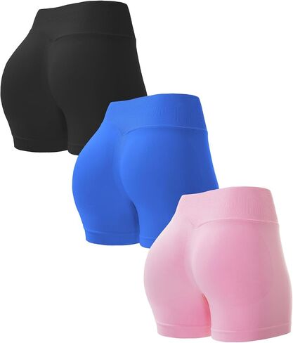 UG Active 3 Pack 3.5 "سرنش بعقب رفع السراويل تجريب للنساء سلس عالية الخصر البطن التحكم اليوغا الصالة الرياضية قصيرة in Kuwait