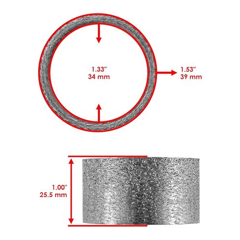 Caltric Muffler Connecting Gasket Compatible with Suzuki Vl1500 Vl1500B Intruder 1500 1998-2004 in Saudi Arabia