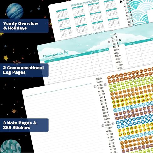 Student Planner 2026-2027 - School Planner 2026-2027, Aug. 2026 - Jun. 2027, 9" x 11", 26-27 Academic Planner with 3-Hole Punched, Colourful Tabs & Stickers in Saudi Arabia