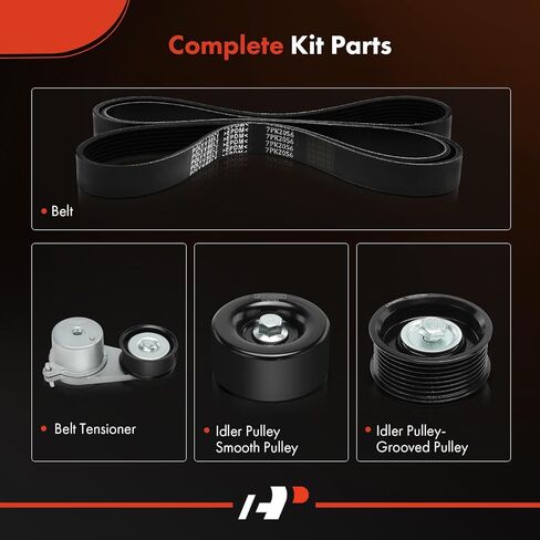 A-Premium Engine Serpentine Belt Drive Kit Compatible with Infiniti G35 2007-2008, M35 2009-2010, FX35 2009-2012, EX35 2008-2012 & Nissan 350Z 2007-2009, 3.5L in Saudi Arabia