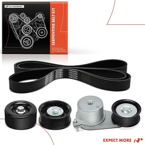 A-Premium Engine Serpentine Belt Drive Kit Compatible with Infiniti G35 2007-2008, M35 2009-2010, FX35 2009-2012, EX35 2008-2012 & Nissan 350Z 2007-2009, 3.5L in Saudi Arabia