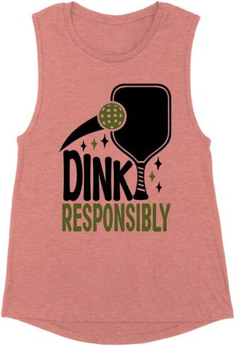 TeesAndTankYou Dink Responsibly Women's Muscle Tank in Saudi Arabia