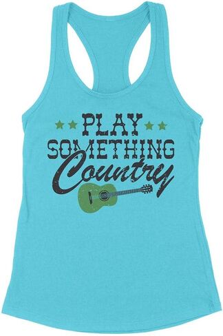 Play Something Country Tank Top Fitted Racerback Women's in Saudi Arabia