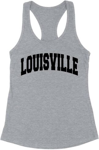 Louisville College Style Tank Top Fitted Racerback Women's in Saudi Arabia