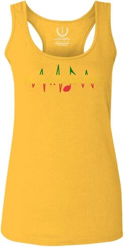 0560. Heart Beat Note Music Quaver reaggae Rasta Cool Graphic Musician Women's Tank Top Racerback in Saudi Arabia