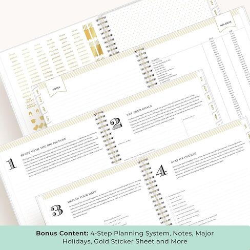 Blue Sky Day Designer 2026-2027 Monthly Academic Year Planner Calendar, July 2026 - June 2027, 8" x 10", Monthly Layout, Flexible Cover, Wirebound, Laminated Tabs, Climbing Floral Mint in Saudi Arabia