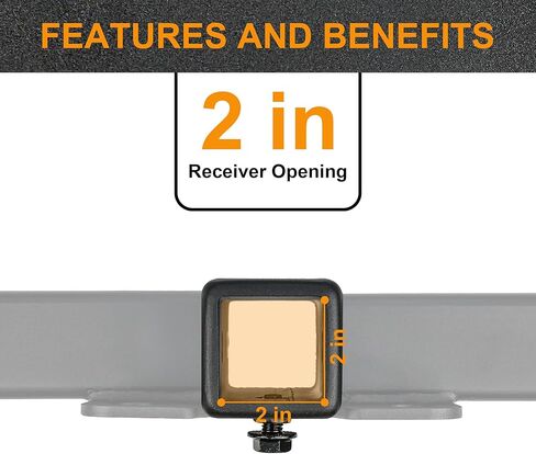 Autekcomma 13146 Class 3 Trailer Hitch, Compatible with Honda Pilot 2016-2022, Acura MDX 2014-2020, 2-Inch Tow Hitch Receiver, Multi-Fit Hitch to Ball Mount, Cargo Carrier. Black Matte Powder Coated. in Kuwait