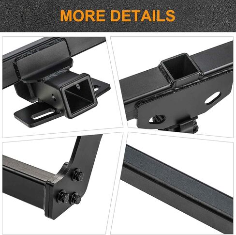 Autekcomma 13146 Class 3 Trailer Hitch, Compatible with Honda Pilot 2016-2022, Acura MDX 2014-2020, 2-Inch Tow Hitch Receiver, Multi-Fit Hitch to Ball Mount, Cargo Carrier. Black Matte Powder Coated. in Kuwait