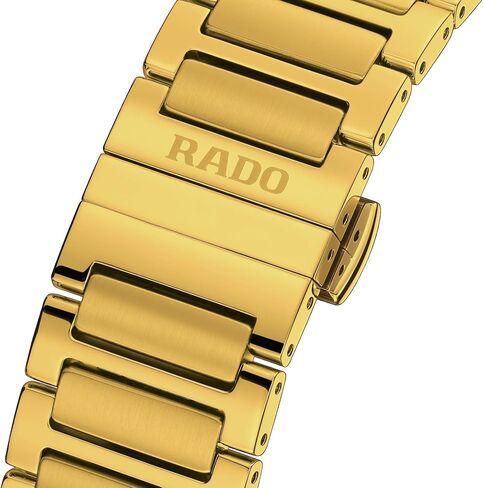 Rado - DiaStar Original Automatic - للرجال - ساعة سويسرية - سيراموس ملون بالذهب الأصفر شديد اللمعان وهيكل من الفولاذ المقاوم للصدأ مطلي بتقنية PVD - كريستال الياقوت و11 قرص زركونيا مكعب أحمر - 80 ساعة من احتياطي الطاقة - أوتوماتيكي - 38 ملم - مقاومة للماء in Saudi Arabia
