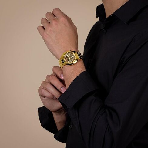 Rado - DiaStar Original Automatic - للرجال - ساعة سويسرية - سيراموس ملون بالذهب الأصفر شديد اللمعان وهيكل من الفولاذ المقاوم للصدأ مطلي بتقنية PVD - كريستال الياقوت و11 قرص زركونيا مكعب أحمر - 80 ساعة من احتياطي الطاقة - أوتوماتيكي - 38 ملم - مقاومة للماء in Saudi Arabia