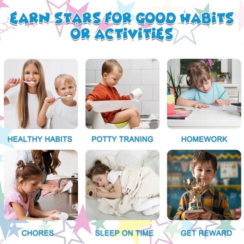 JarThenaAMCS 45Pcs Glitter Star Extra Tokens for Reward Jar Colorful Star Shape Wooden Cutouts with Linen Pocket 5 Colors Wooden Tokens for Student Teacher Classroom Supplies in Saudi Arabia