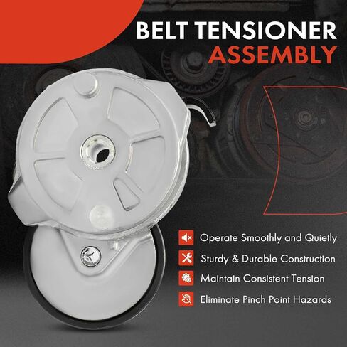 A-Premium Belt Tensioner Assembly with Pulley Compatible with Volvo VNL, VNM, VT & Autocar LLC. Xpeditor & Freightliner 114SD & International Harvester & Kenworth & Mack & Peterbilt & Western Star in Saudi Arabia