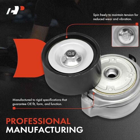 A-Premium Belt Tensioner Assembly with Pulley Compatible with Volvo VNL, VNM, VT & Autocar LLC. Xpeditor & Freightliner 114SD & International Harvester & Kenworth & Mack & Peterbilt & Western Star in Saudi Arabia