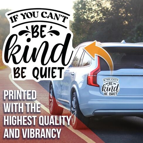 Inspirational Quote Magnet - If You Can't Be Kind Be Quiet Magnet - Motivational Fridge Magnet - Positive Reminder Magnet - Car Magnet AAMT1445 in Saudi Arabia