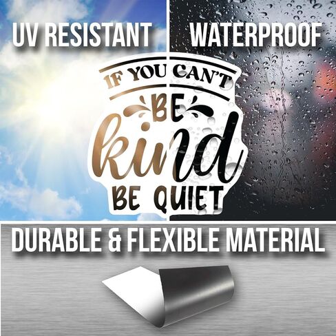 Inspirational Quote Magnet - If You Can't Be Kind Be Quiet Magnet - Motivational Fridge Magnet - Positive Reminder Magnet - Car Magnet AAMT1445 in Saudi Arabia