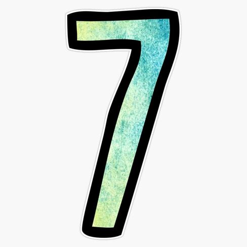 Magnet Number 7 Magnetic Reusable Vinyl Sticker 5" in Saudi Arabia