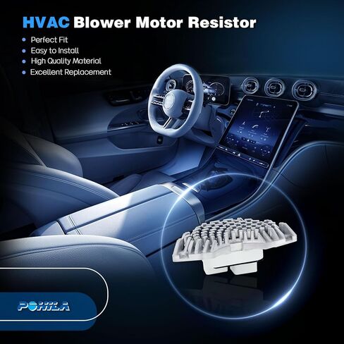 HVAC Heater Blower Motor Resistor Compatible with Volvo S60 2001-2009, S80 1999-2006, V70 2001-2007, XC70 2003-2007, XC90 2003-2009 - Front Side in Saudi Arabia