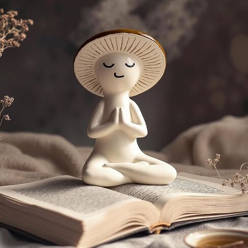 ديكور فطر هوسرنوفو، تماثيل فطر لطيفة مع وضع متصل باليدين لتزيين المنزل والمكتب والحديقة، هدية مضحكة لعيد ميلاد المنزل الجديد والفيل الأبيض in Kuwait