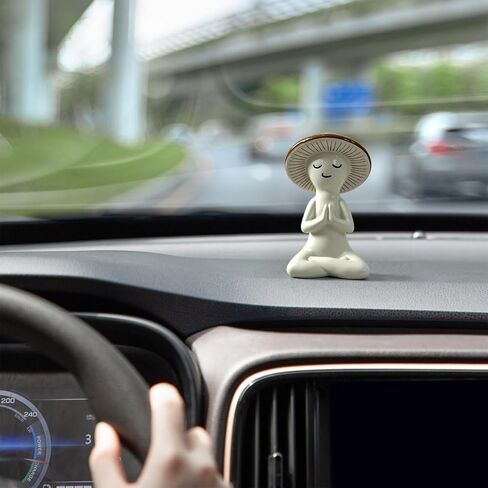 ديكور فطر هوسرنوفو، تماثيل فطر لطيفة مع وضع متصل باليدين لتزيين المنزل والمكتب والحديقة، هدية مضحكة لعيد ميلاد المنزل الجديد والفيل الأبيض in Kuwait