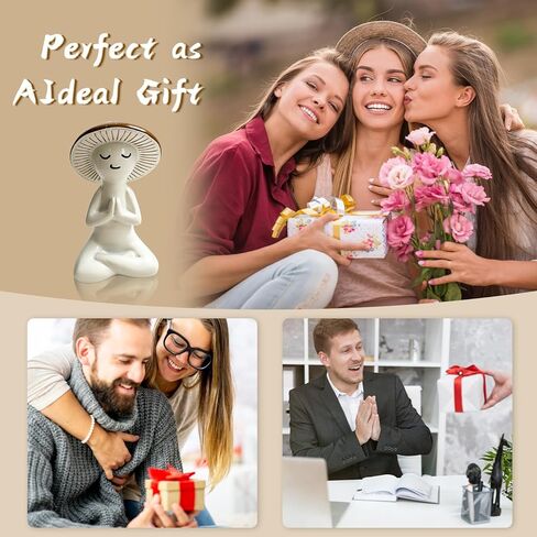 ديكور فطر هوسرنوفو، تماثيل فطر لطيفة مع وضع متصل باليدين لتزيين المنزل والمكتب والحديقة، هدية مضحكة لعيد ميلاد المنزل الجديد والفيل الأبيض in Kuwait