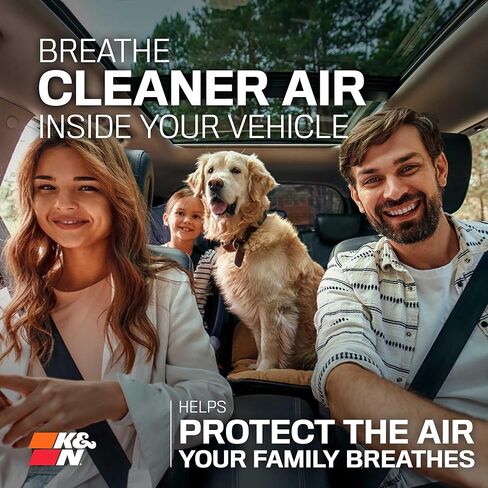 فلتر هواء كابينة K&N مدى الحياة: هواء ممتاز وقابل للغسل ونظيف لمقصورتك: متوافق مع 2010-2015 Chervolet: Camaro، SS، ZL1، VF3017 in Kuwait