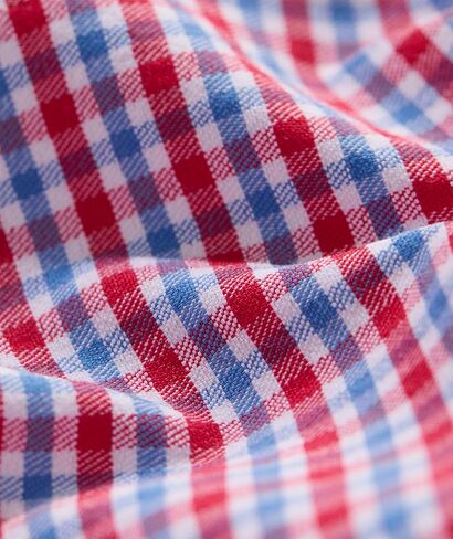 قميص قطني قصير الأكمام للأولاد من Vineyard Vines للأولاد من Tradewind Check Performance in Kuwait
