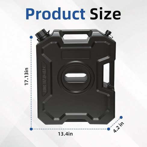 حاوية تخزين سعة 3 جالون، خزان نقل، حاوية تخزين تناسب معظم السيارات، مزودة بحلقة إغلاق إضافية. أسود in Kuwait