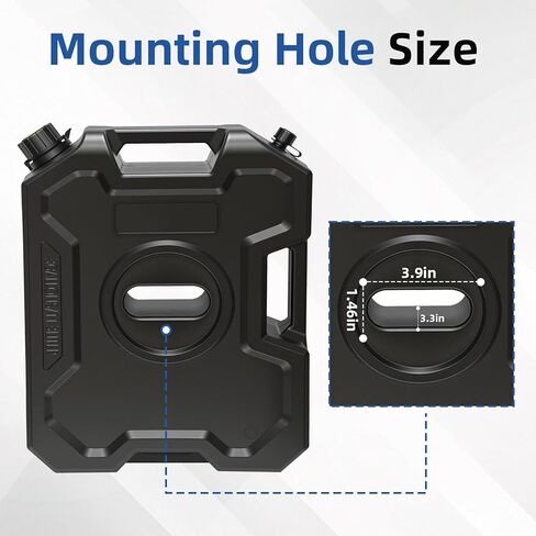 حاوية تخزين سعة 3 جالون، خزان نقل، حاوية تخزين تناسب معظم السيارات، مزودة بحلقة إغلاق إضافية. أسود in Kuwait
