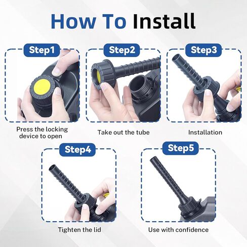 حاوية تخزين سعة 3 جالون، خزان نقل، حاوية تخزين تناسب معظم السيارات، مزودة بحلقة إغلاق إضافية. أسود in Kuwait