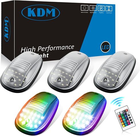 KDM Smoked Lens Led Cab Roof Top Marker Lights assembly Fit for 2003-2018 Dodge Ram 1500 2500 3500 4500 Pickup Truck,Mounted Running Clearance Bright White,5Pcs Pack in Saudi Arabia