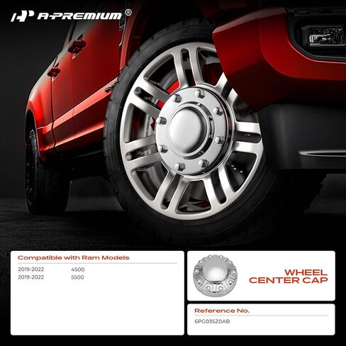 A-Premium Wheel Center Hub Cap Cover Compatible with Ram 4500, 5500, 2019 2020 2021 2022, with 10-Lug Wheel in Saudi Arabia