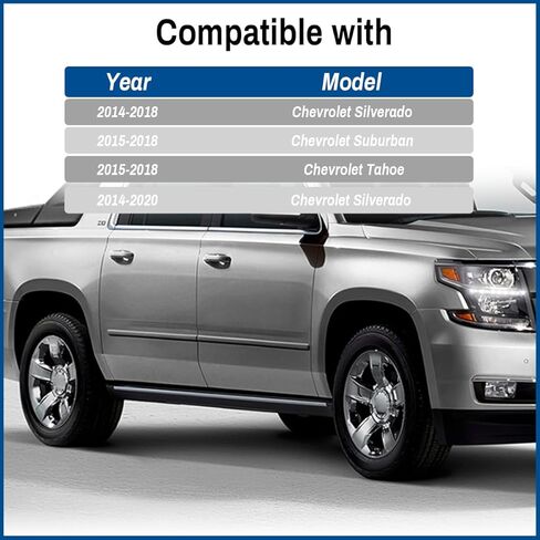 4 قطع أغطية مركز العجلة لسيارة Chevy شيفروليه سيلفرادو 1500 سوبربان تاهو 2014-2018 (20 بوصة × 9 بوصة 5 عجلات) أغطية بديلة لغطاء إطار الحافة 20937762 20942001 in Saudi Arabia