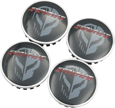 4 قبعات 2020-2025 C8 كورفيت سباق جيك الجمجمة مركز العجلة شعار 84385014 بديل لـ C8 in Kuwait